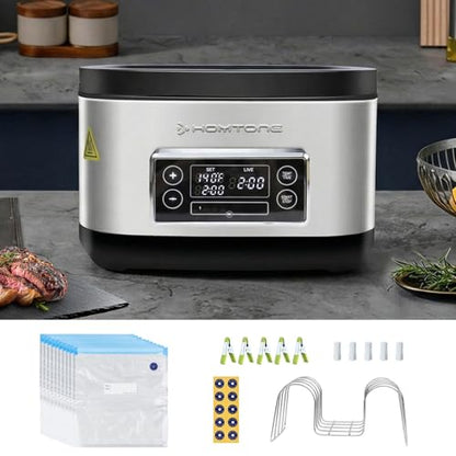 Homtone Sous Vide, 8 Quart Suveed Cooking Machine, 3D Water Circulation