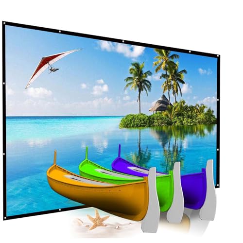 300 Inch Projector Screen Portable Outdoor Movie Screen, YF2009SZ Big Size Folding HD Projection Screen 16:9 for Home Theater/Office/Camping/Party