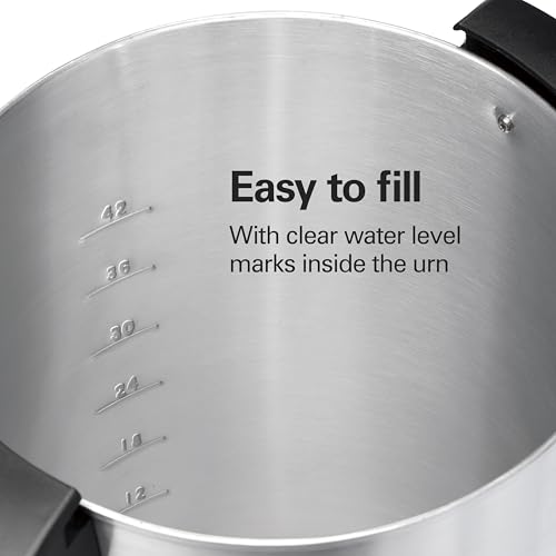 Hamilton Beach 45 Cup Coffee Urn and Hot Beverage Dispenser, Silver
