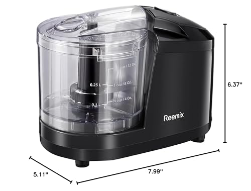 Reemix 1.5-Cup Electric Food Chopper, 100W Mini Food Processor Meat Grinder