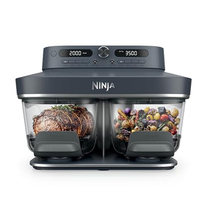 Ninja Crispi DualZone Glass Countertop Air Fryer, Cyberspace, DD101BL1