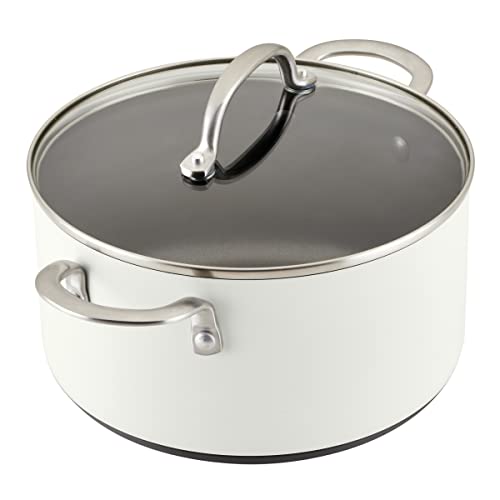 Anolon Achieve Hard Anodized Nonstick Cookware Pots and Pans Set, 9 Piece - Cream