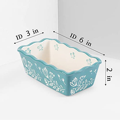 Wisenvoy Mini Loaf Pan Bread Pan Ceramic Loaf Pans for Baking Bread Mini Bread Loaf Pans 4-Pieces Bread Baking Pan