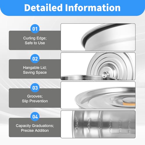 35L/30Qt Stainless Steel Stockpot, Kitchen Soup Big Cooking, Commercial Heavy Duty Canning Pot Stockpot with Lid and 2 Handles for Hotels Restaurants Kitchens Warehouses