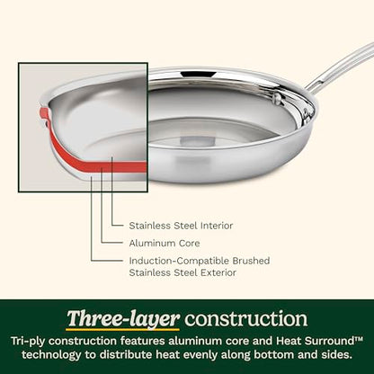 Cuisinart 15 Piece Cookware Set, MultiClad Pro Triple Ply, Silver, MCP-15N