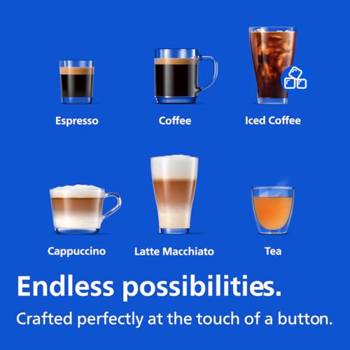 Philips 3300 Series Fully Automatic Espresso Machine with LatteGo Milk System and integrated grinder, 6 Hot & Iced Coffee Pre-Sets, 40% Quieter SilentBrew, 15-Bar Pressure, Glossy Black (EP3341/50)