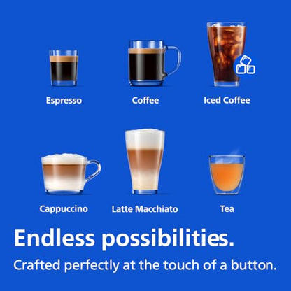 Philips 3300 Series Fully Automatic Espresso Machine with LatteGo Milk System and integrated grinder, 6 Hot & Iced Coffee Pre-Sets, 40% Quieter SilentBrew, 15-Bar Pressure, Glossy Black (EP3341/50)
