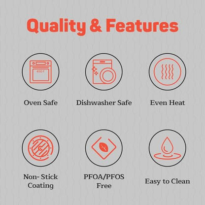 Non-Stick Pizza Pan with Silicone Handle 2 Pack, 13 Inch Round Carbon Steel Tray with Perforated Holes, Dishwasher & Oven Safe Up To 450°F, PFOAPFOSPTFE Free, Durable Nonstick White Marble Coating