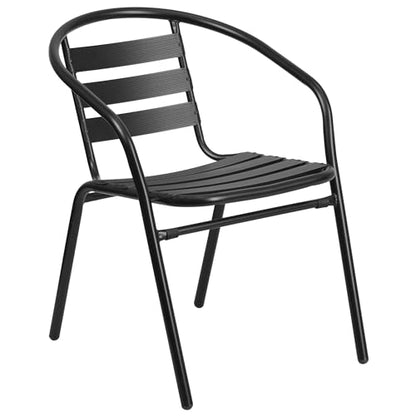 Flash Furniture Glass Dining Table with 4 Chairs, Black, 5-Piece Set