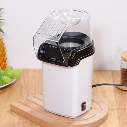 OUNONA Electric Hot Air Popcorn Maker Home Air Popper Popcorn Machine with Measuring Cup Compact Small Electric Popper for Movie Nights Party Snacks Us Plug