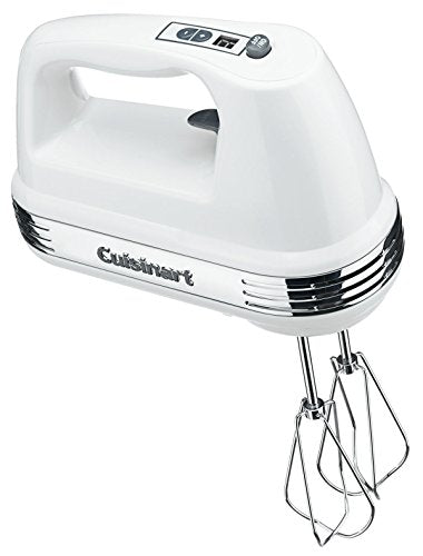 Cuisinart Power Advantage PLUS 9-Speed Hand Mixer, 220W-Motor Hand Blender Electric Mixer with 9 Speed Settings, Extra-Long Dishwasher-Safe Beaters, 3 Low Mixing Speeds, Storage Case, HM-90S, White