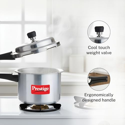 Prestige PRP3 Pressure Cooker, 3 Liter, Silver, Aluminum