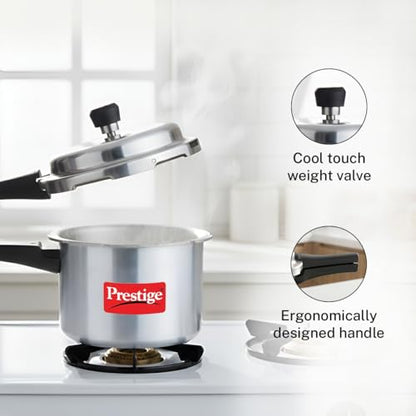 Prestige PRP3 Pressure Cooker, 3 Liter, Silver, Aluminum