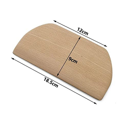 Wooden Pastry Bench Scraper Chopper Cake Cutter Multipurpose Kitchen Gadget for Cooking Baking Bread and Pizza Dough