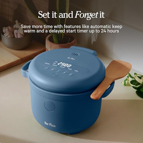 Our Place Rice Cooker, Compact 6-Cup Ceramic Nonstick Rice & Grain Cooker