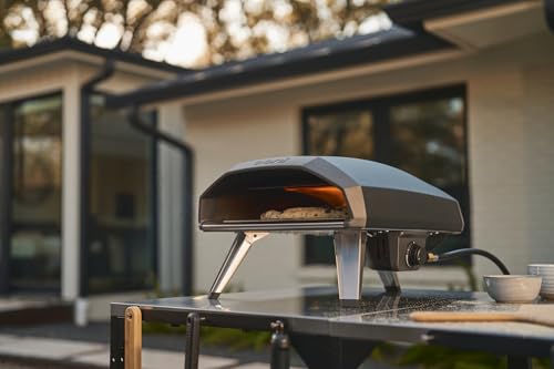 Ooni Koda 2 Propane Gas Pizza Oven – 14" Gas Powered Outdoor Oven with 28 mBar Regulator and Gas Hose, Gas Powered Portable Pizza Oven - Foundry Black