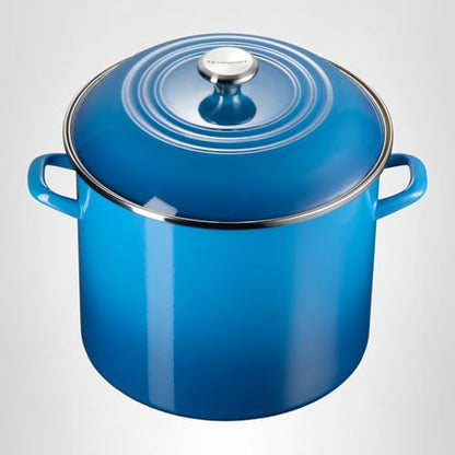 Le Creuset Enamel on Steel Traditional Stockpot, 12 qt., Marseille with Stainless Steel Knob