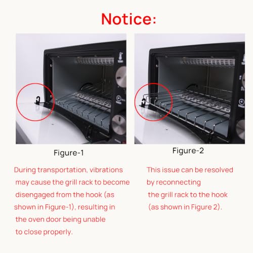 GOLUX 9.6L 4 Slices Countertop Toaster Oven 9.6L 4 Slices Compact Size