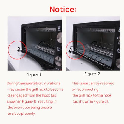 GOLUX 9.6L 4 Slices Countertop Toaster Oven 9.6L 4 Slices Compact Size