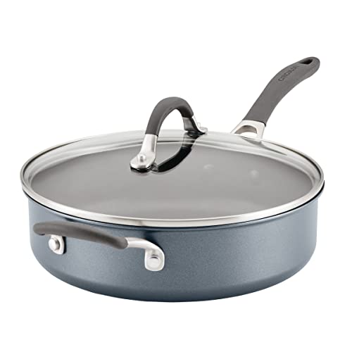 Circulon A1 Series with ScratchDefense Nonstick Induction Cookware, Large Saute Pan with Lid, Nonstick Pan, 5-Quart, Graphite
