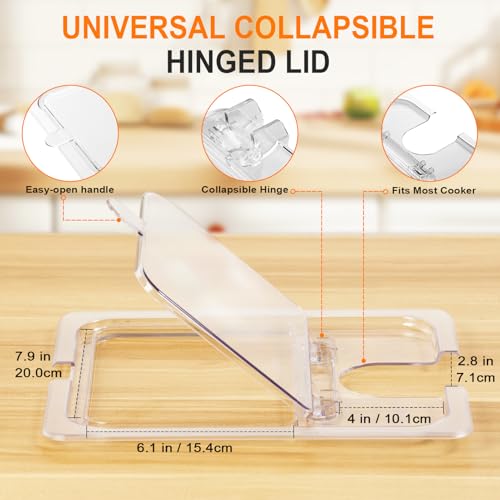 HOMENOTE Sous Vide Container 12 Quart with Universal Collapsible Hinged Lid,Complete Sous Vide Accessories Kit BPA Free,Compatible with Anova and Most Sous Vide Cookers（With Rack and Sleeve）