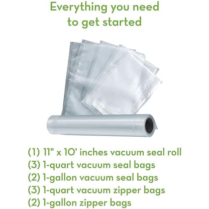 FoodSaver Vacuum Sealer Machine and Express Vacuum Seal Bag Maker with Sealer Bags and Roll and Hendheld Vacuum Sealer for Airtight Food Storage and Sous Vide, Black