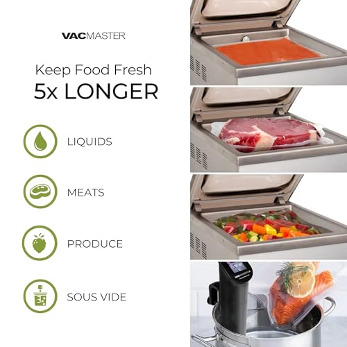 VacMaster VP230 Chamber Vacuum Sealer – Commercial Vacuum Sealer Machine for Food with 1/2 HP Oil Pump, 12.25” Seal Bar for 12” x 15” Bags, Food Vacuum Sealer for Sous Vide, Liquids & Food Storage