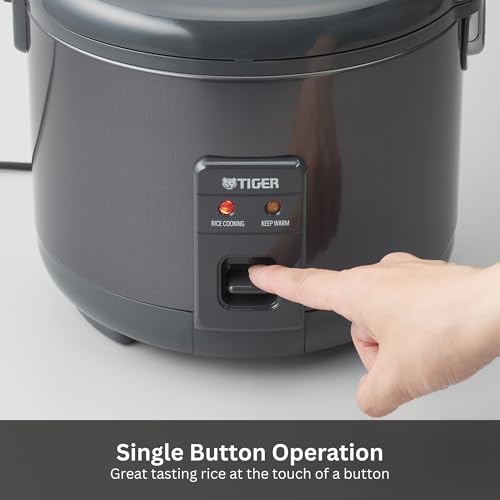 Tiger JNP-S10U-KY 5.5 Cup Capacity Rice Cooker with Non-Stick Inner Pot, Retractable Power Cord, and Keep Warm up to 12 hours, Black