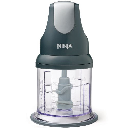 Ninja Express Chop Manual Food Processor, 16oz Bowl, Gray, NJ100GR