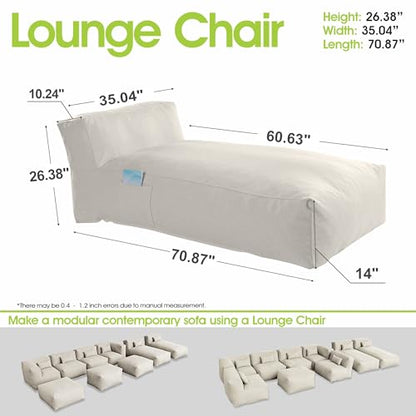 Dineli Chaise Lounge Chair Outdoor Bed Lounger Couch Sofa for Pool