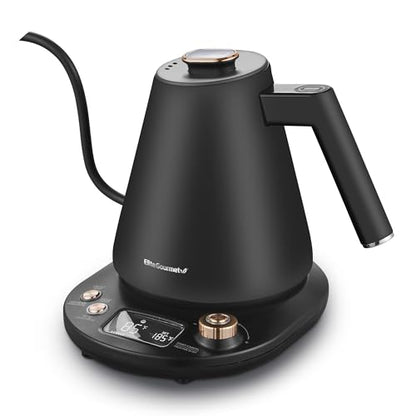Elite Gourmet EKT3001 1L Digital Kettle, 304 Stainless Steel, Matte Black