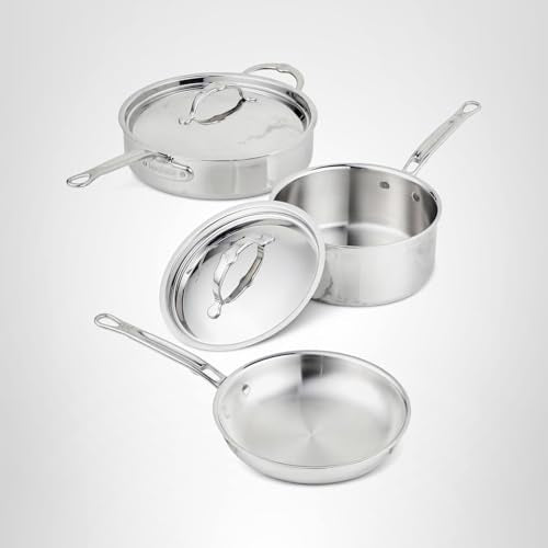 Hestan ProBond Luxe 5-Piece Professional Clad Stainless Steel Cookware Set