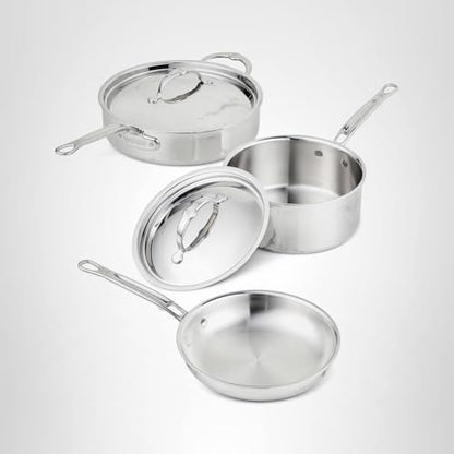 Hestan ProBond Luxe 5-Piece Professional Clad Stainless Steel Cookware Set