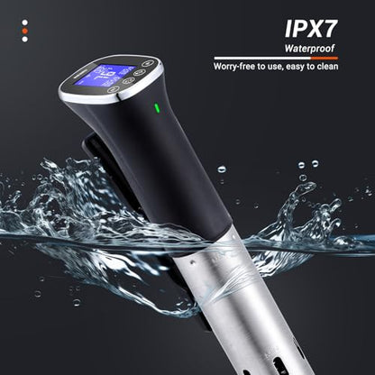 INKBIRD WiFi Immersion Circulator for Sous Vide, IPX7 Waterproof 1000W Sous Vide Cooker, Accurate Sous Vide Machine with Free App Recipes, Stainless Steel Immersion Cooker & Sous Vide Circulator
