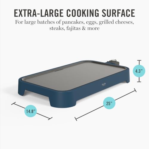 Martha Stewart 12"x 22" XL Electric Griddle, Ceramic Nonstick Flat Top