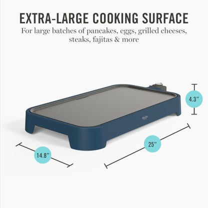 Martha Stewart 12"x 22" XL Electric Griddle, Ceramic Nonstick Flat Top
