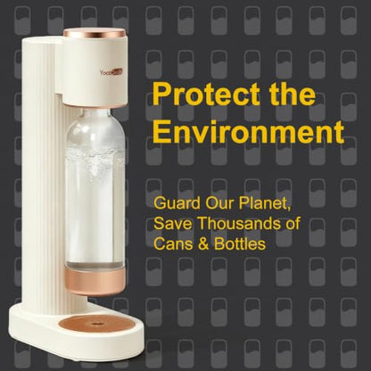 Sparkling Water Maker Soda Machine with 1L PET BPA-Free Carbonating Bottle