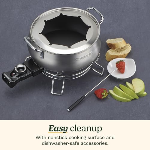 Cuisinart Electric Fondue Set, Nonstick Interior, 3-Quart Pot & 8 Forks