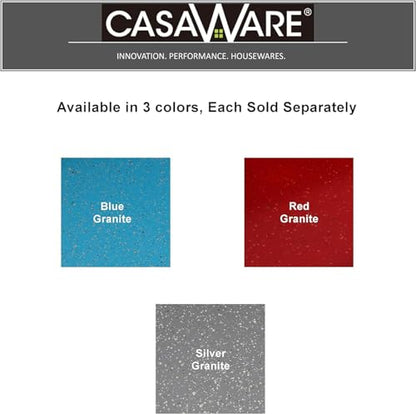 casaWare 2pc Large Flat Baking Cookie Sheet, 12.5 x 14-inch with a 1.5-inch Handle, Ceramic Non-Stick Coating (Silver Granite)