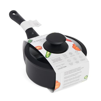 Brooklyn Steel Co. Milky Way Collection 1.5QT Nonstick Saucepan with Lid – Solid Onyx