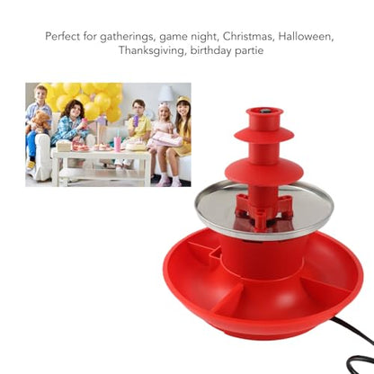 FOSA Chocolate Sauce Fountain Party Fountain, 3 Tier MINI Chocolate Sauce Fountain, Electric Melting Machine with High Capacity for BBQ Sauce,Ranch,Nacho Cheese