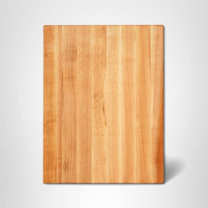 John Boos R-Board Series Rectangular Wooden Maple Cutting Board 18”x12” – 1.5” Thick, 10-lb Reversible Butcher Block with Edge-Grain & Finger Grips – Made in the USA