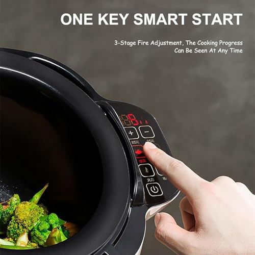 6L Auto Cooking Wok Fried Rice Machine, Cooking with Smart Touch, 1000W/2000W Commercial Food Processor, Intelligent Automatic Cooking Machine,110V/1000W