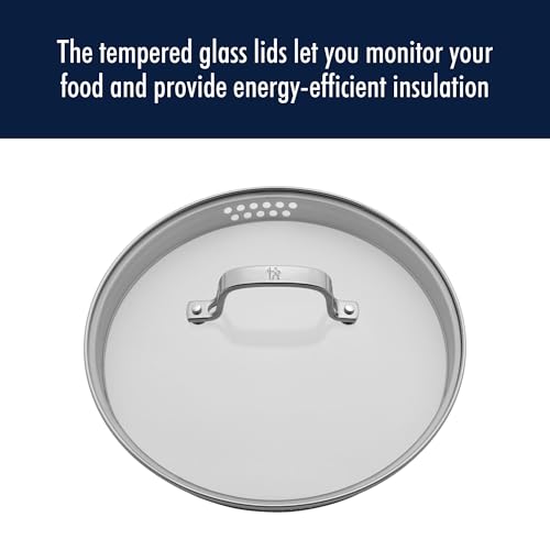 HENCKELS Clad H3 10-pc Induction Pot and Pan Set, Stainless Steel, Durable and Easy to clean
