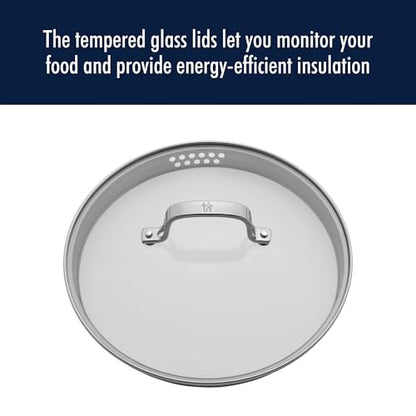 HENCKELS Clad H3 10-pc Induction Pot and Pan Set, Stainless Steel, Durable and Easy to clean
