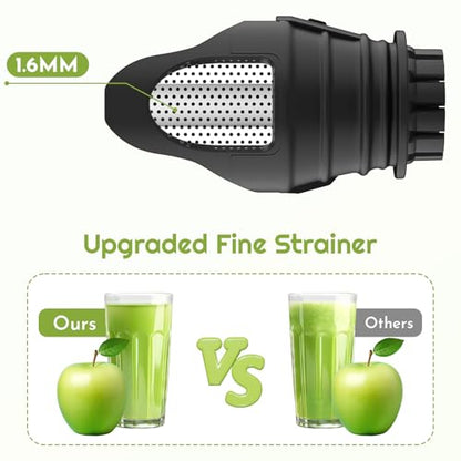 Masticating Juicer Attachment for KitchenAid Stand Mixer, Cold Press Juicer for KitchenAid Mixer Attachments with Dual Feed Chute, Slow Juicer Machine for Vegetables & Fruits by InnoMoon