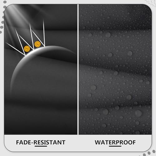 Cethytirko 9 Piece Outdoor Patio Waterproof Cushion Covers, Fits 4-Seat Wicker Rattan Sectional Couch Chair Furniture Cover Replacement Set - Fade-Resistant Patio Cushion Covers with Zipper