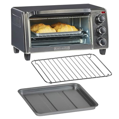 BLACK+DECKER TO1313SBD Toaster Oven, 15.47 Inch, Silver