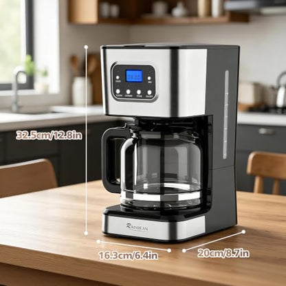 10-Cup Programmable Coffee Maker,Drip Coffee Machine for Home and Office