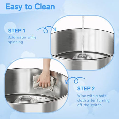 ROVSUN 21 Inch Cotton Candy Machine,Electric Commercial Cotton Candy Maker Machine Candy Floss Maker Machine w/Cover,Stainless Steel Bowl,Sugar Scoop and Large Storage Drawer for Party Carnival,Blue
